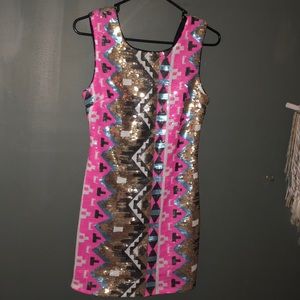 Aztec sequin dress
